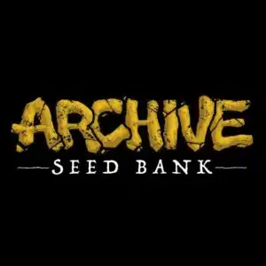 Archive Seed Bank logo in bold yellow and white lettering on a black background.