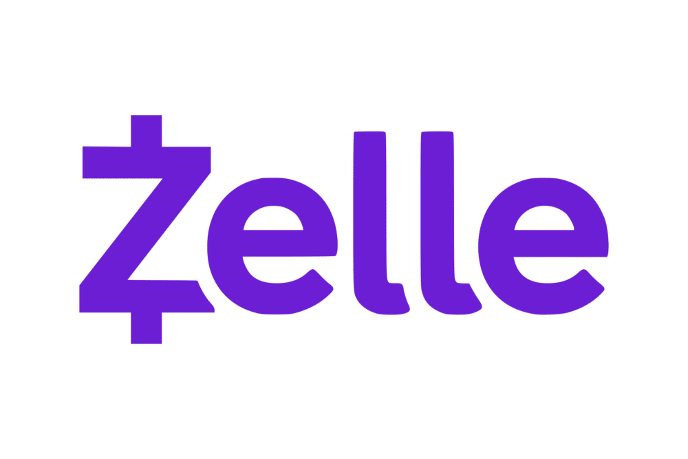 transparent Zelle logo featuring bold purple text