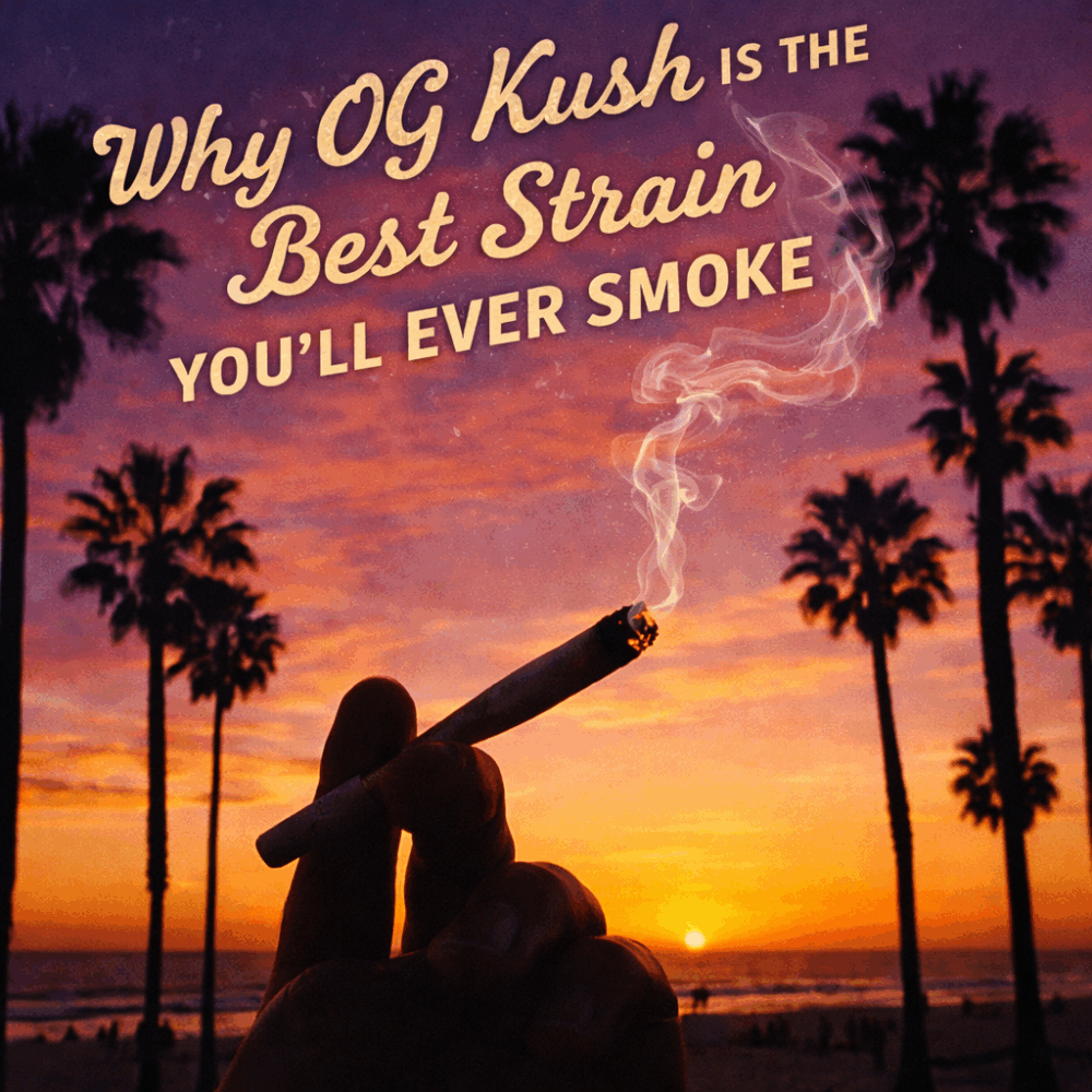 Why OG Kush is the best strain you’ll ever smoke, iconic sunset scene representing classic West Coast cannabis culture